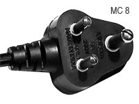 Three Pin Plugs (230v) MC8
